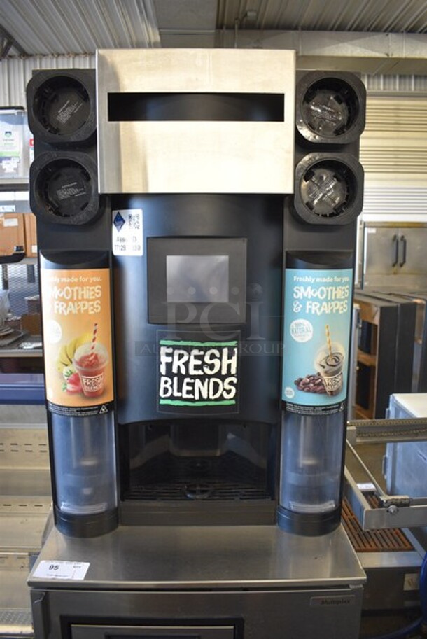 2017 Manitowoc Multiplex Model MB-8-1 Stainless Steel Commercial Blend In Cup Workstation on Single Door Undercounter Cooler on Commercial Casters. 115 Volts, 1 Phase. 26x37x75. Tested and Working! - Image 3 of 6