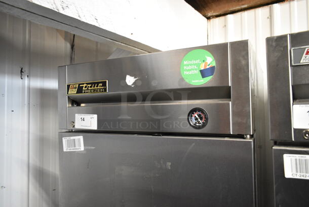2016 True T-19F Stainless Steel Commercial Single Door Reach In Freezer w/ Poly Coated Racks and Commercial Casters. 115 Volts, 1 Phase. Tested and Working! - Image 2 of 8