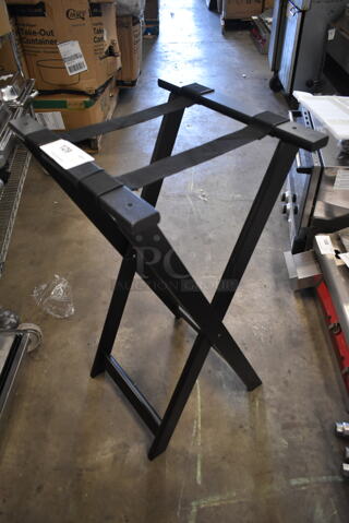 BRAND NEW SCRATCH AND DENT! Wood Pattern Serving Tray Stands. 