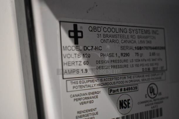 QBD DC7-HC Metal Commercial Mini Cooler Merchandiser. 115 Volts, 1 Phase. Tested and Working! - Image 4 of 5