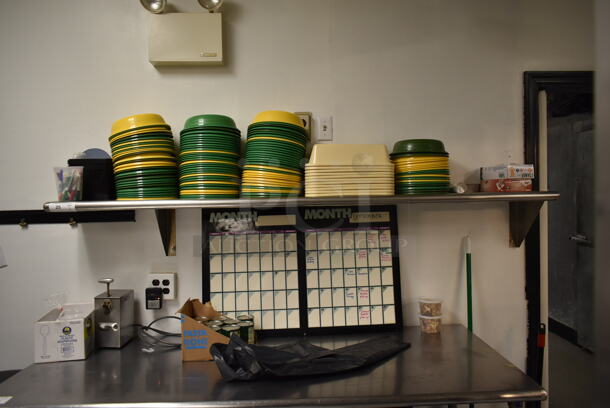 Stainless Steel Commercial Wall Mount Shelf. Does Not Include Contents. BUYER MUST REMOVE. (kitchen #2) - Image 1 of 4