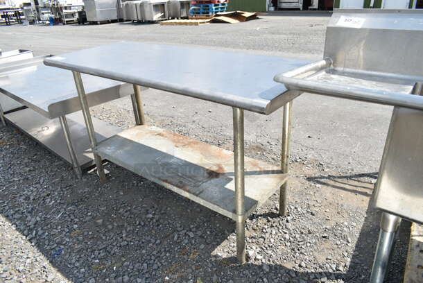 Stainless Steel Table w/ Metal Under Shelf.  - Image 2 of 4