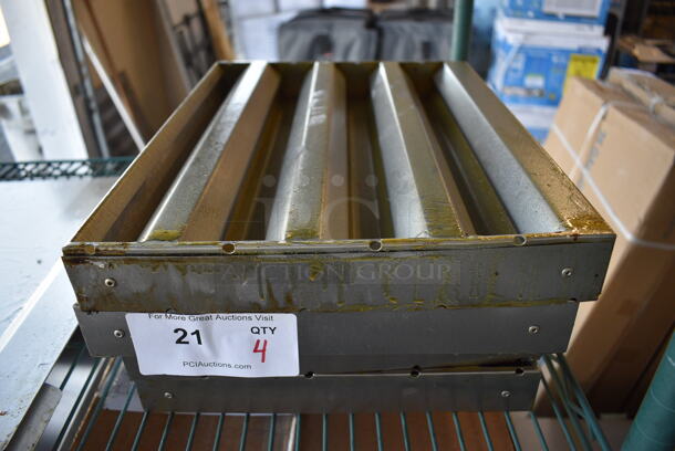4 Metal Grease Hood Filters. Includes  12x16x1.5. 4 Times Your Bid!