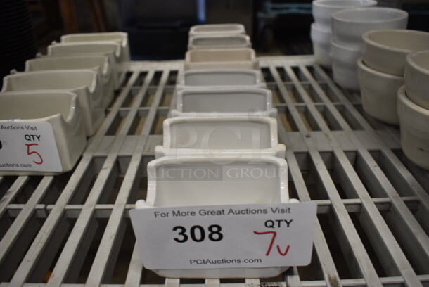 7 Various White Ceramic Sugar Caddies. Includes 4x2.5x2.5. 7 Times Your Bid! - Image 1 of 3