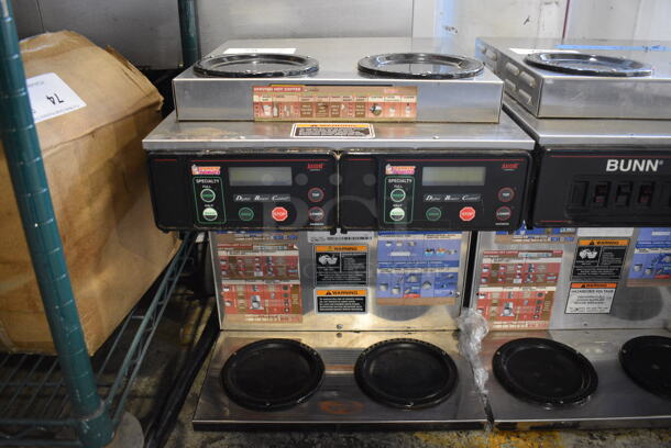 2014 Bunn Model AXIOM 2/2 TWIN Stainless Steel Commercial Countertop 4 Burner Coffee Machine. 120/208-240 Volts, 1 Phase. 16x18x19 - Image 1 of 7