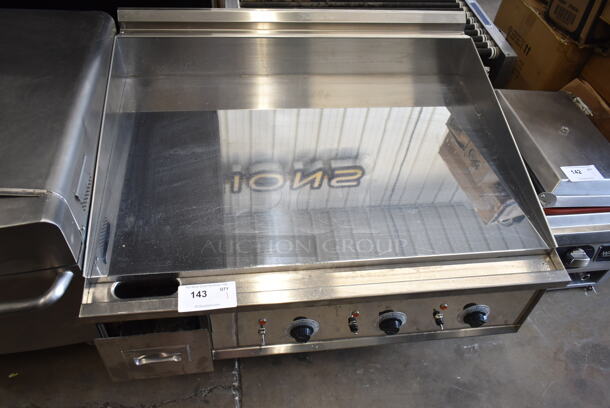 Keating 36X30 MiraClean Stainless Steel Commercial Countertop Electric Powered Chrome Top Flat Top Griddle. 208/230 Volts, 3 Phase.  - Image 1 of 5