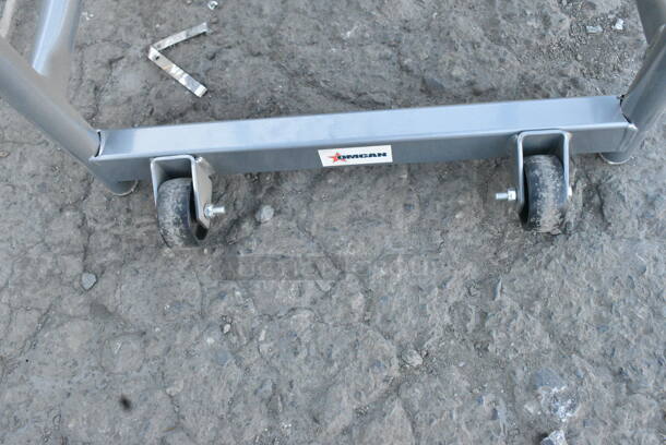 BRAND NEW SCRATCH AND DENT! Omcan Steel Two-Step Step Ladder with Bar 31368 - Image 4 of 5