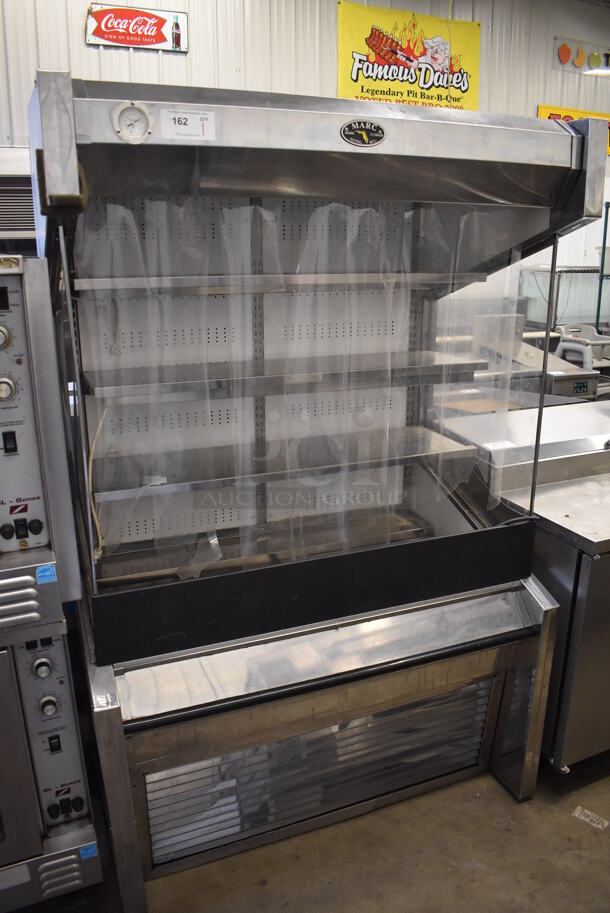 Marc Stainless Steel Commercial Open Grab N Go Merchandiser w/ Metal Shelves. 115 Volts, 1 Phase. 50x35x77. Tested and Powers On But Does Not Get Cold - Image 2 of 6