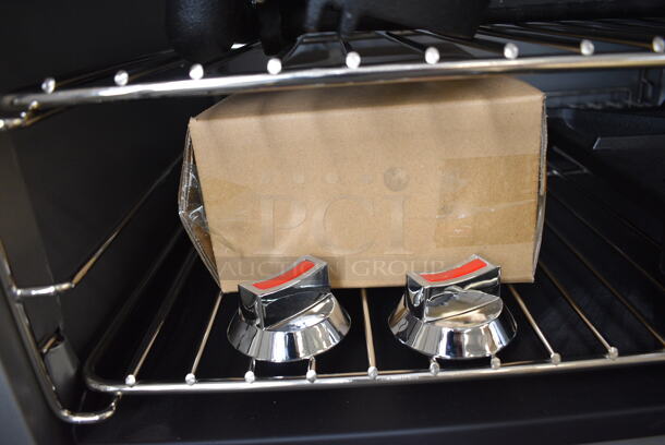 BRAND NEW! CPG Model 351S36N Stainless Steel Commercial Natural Gas Powered 6 Burner Range w/ Oven. Comes w/ Backsplash, Over Shelf, Extra Grate, 2 Extra Burners and 2 Extra Knobs. Stock Picture Used For Gallery. 36x31x31 - Image 9 of 12