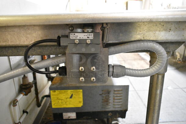 Stainless Steel Commercial Left Side Dishwasher Table. Does Not Include Booster Heater. BUYER MUST REMOVE: Bring Tools and Manpower Needed To Remove This Item.  (kitchen) - Image 4 of 4