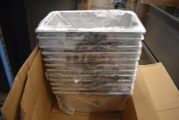 24 BRAND NEW IN BOX! Winco SPJH-306 Stainless Steel 1/3 Size Drop In Bins. 1/3x6. 24 Times Your Bid!
