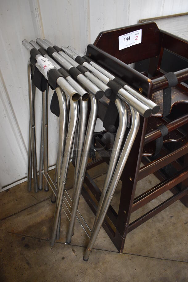 3 Metal Serving Tray Stands. 19x3x36. 3 Times Your Bid!