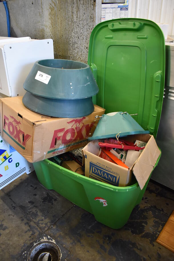 ALL ONE MONEY! Lot of Various Items Including Tree Bases and Lights in Poly Bin - Image 3 of 10