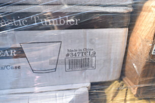 PALLET LOT of 31 BRAND NEW Boxes Including 966UPWIDEKFT-500 OneUp by Choice Kraft 2-Ply Wide Interfold 6 1/2" x 8 1/2" Dispenser Napkin - 6000/Case, 127SB32COMBO Choice 32 oz. Clear Plastic Salad Bowl with Lid - 150/Case, 347TCL9 Choice 9 oz. Clear Disposable Plastic Tumbler - 500/Case, 130BKFKSH Choice Black Heavy Weight Wrapped Plastic Cutlery Pack - 500/Case, 347SLWG8 Visions 8 oz. Heavy Weight Clear Plastic Stemless Wine Glass - 64/Case, 127RDTFLBULK Choice Microwavable Translucent Customizable Recessed Fit Deli Lid - 500/Case, 500LFLAT32 Choice Clear Plastic Flat Lid with Straw Slot - 32 oz. - 500/Case, 5014046XXH Lavex Pro 45 Gallon 3 Mil 40" x 46" Low Density Heavy-Duty Industrial Contractor Black Trash Bag / Can Liner - 50/Case, 394325M Noble NexGen Powder-Free Disposable Blue Hybrid 3 Mil Thick Gloves - Medium - 1000/Case, 500TO993C3 Choice 9" x 9" x 3" Microwaveable 3-Compartment Black / Clear Plastic Hinged Container - 100/Case, 395OP EcoChoice Compostable Sugarcane / Bagasse 10" x 12 1/2" Oval Platter - 500/Case, 500CFT White Premium C-Fold Towel - 2200/Case, 128HD16COMBO Choice Heavy Duty 16 oz. Microwavable Translucent Plastic Deli Container and Lid Combo Pack - 240/Case, 2 Box 760PCC07W Choice 7 oz. White Poly Paper Cold Cup - 2000/Case, 128HD8COMBO Choice Heavy Duty 8 oz. Microwavable Translucent Plastic Deli Container and Lid Combo Pack - 240/Case, 128HD16COMBO ChoiceHD 16 oz. Microwavable Translucent Plastic Deli Container and Lid Combo Pack - 240/Case, 500LDOMEW Choice 9 oz., 12 oz., 16 oz., 20 oz., 24 oz. Clear PET Dome Lid with 2" Hole - 1000/Case, 500TW7 Choice 7 oz. Translucent Thin Wall Plastic Cold Cup - 2500/Case. 31 Times Your Bid!  - Image 5 of 12