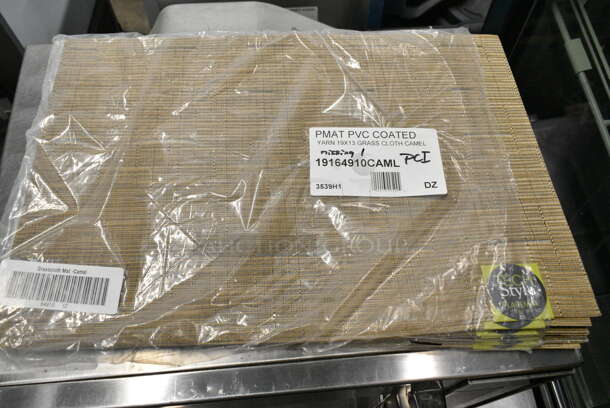 BRAND NEW SCRATCH AND DENT! Lot of Various Items Including 471BPRESS84 Choice 8" x 4" Wood Handle Bacon Press, 6 Garde 181COM1KNIFE Heavy Duty Manual Can Opener Knife, 19164910CAML RITZ® 64910 19" x 13" Camel Grass Cloth PVC Coated Placemat - 12/Pack.  - Image 7 of 8