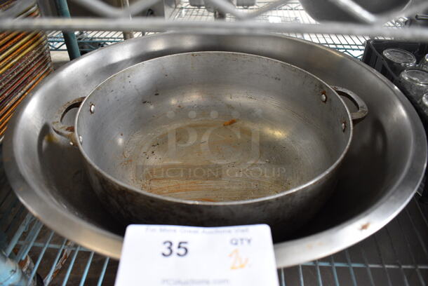 2 Various Metal Items; Pot and Bowl. 19x19x5, 15.5x13x4. 2 Times Your Bid! - Image 3 of 3