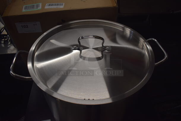 BRAND NEW IN BOX! Nutrichef NCSPT35Q Stainless Steel Commercial Stock Pot w/ Lid. 20x15x13 - Image 3 of 5