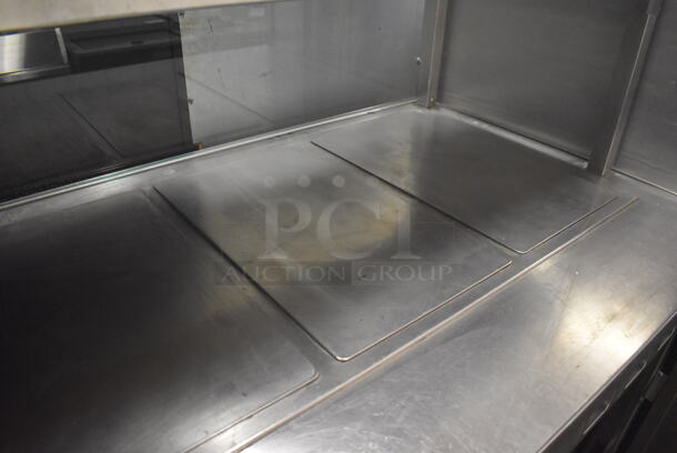 Wells Stainless Steel Commercial Warming Prep Station w. Under Shelf and Sneeze Guard on Commercial Casters. 240 Volts, 3 Phase. 79x33x57 - Image 5 of 8