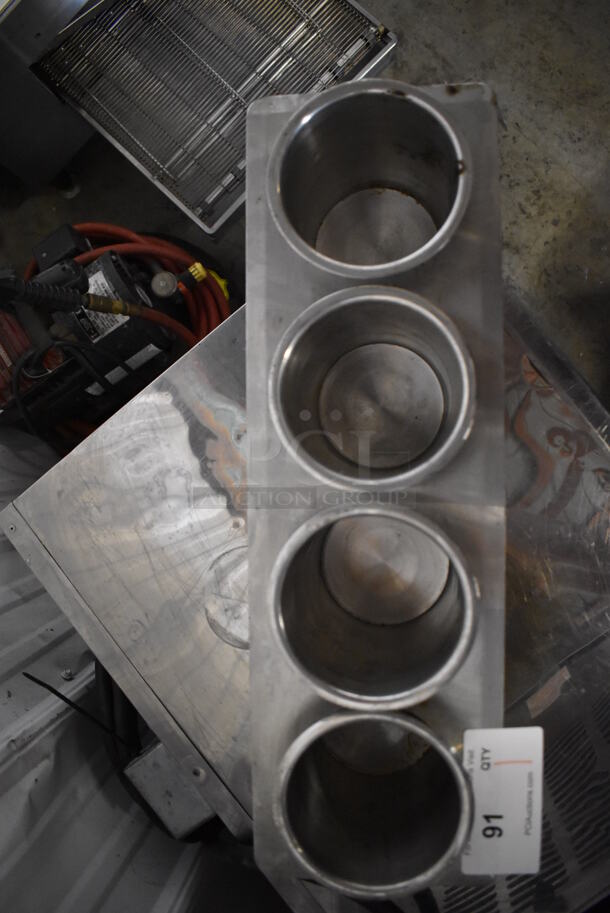 4 Metal Bins in Panel. - Image 4 of 4