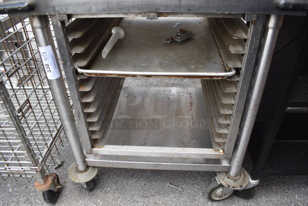 Stainless Steel Table w/ Pan Rack on Commercial Casters. - Image 3 of 3