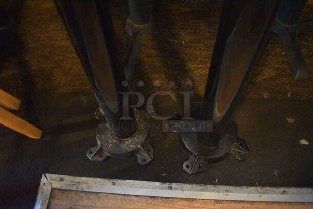 2 Black Metal Bar Height Table Bases. BUYER MUST REMOVE. 10x10x40. 2 Times Your Bid! (Susquehanna Ale House) - Image 3 of 3