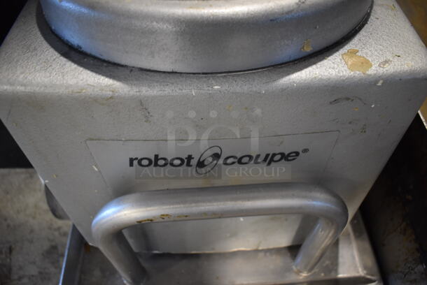 Robot Coupe R 10 Metal Commercial Countertop Food Processor Base on Cart. 250 Volts. 15x27x31 - Image 6 of 6