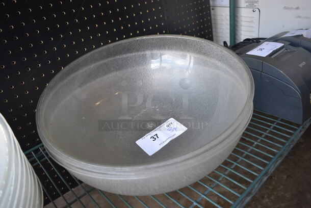 ALL ONE MONEY! Lot of 3 Clear Poly Bowls! 16x16x4.5 - Image 2 of 3