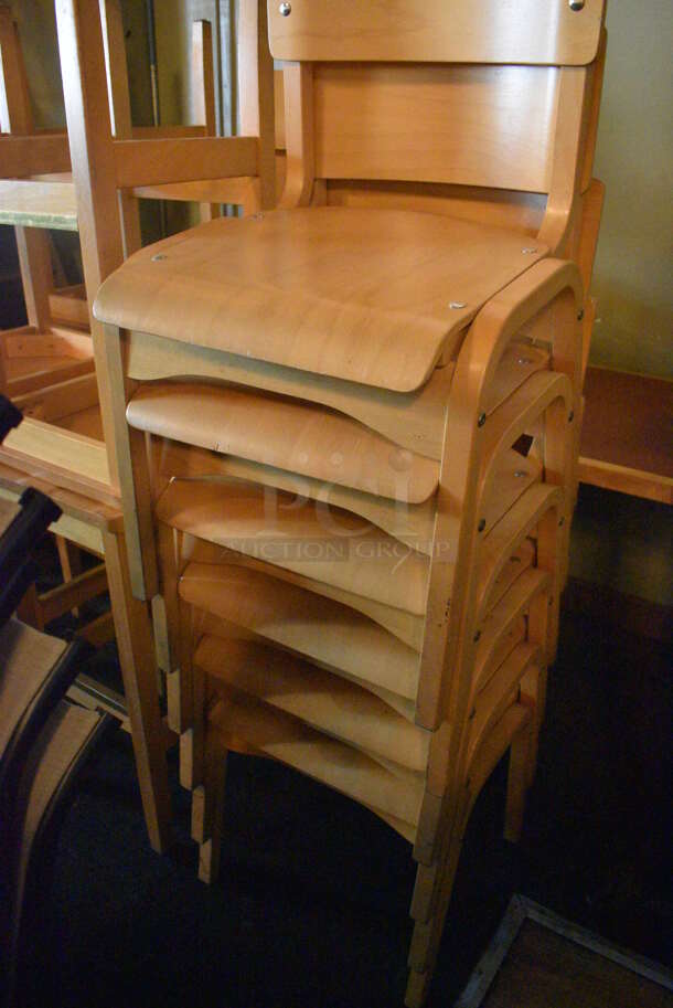 11 Wooden Chairs. BUYER MUST REMOVE. 19x18x32. 11 Times Your Bid! (Susquehanna Ale House) - Image 3 of 3