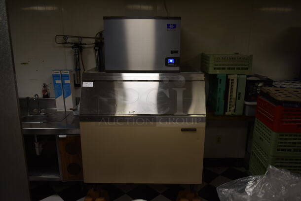 2018 Manitowoc IYT0500A-161 Indigo NXT Stainless Steel Commercial Ice Machine Head on Scotsman BH900E Commercial Ice Bin. 115 Volts, 1 Phase. BUYER MUST REMOVE. Tested and Working! (ice room) - Image 2 of 12