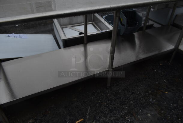 Stainless Steel Commercial L Shaped Table w/ Under Shelf.  - Image 4 of 5