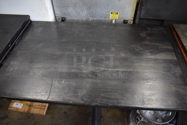 3 Various Wooden Tables; 2 Black and 1 Brown. 24x30.5x29.5, 48x30.5x30. 3 Times Your Bid! - Image 3 of 3