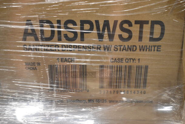 PALLET LOT of 60 BRAND NEW IN BOX! Service Ideas ADISPWSTD 27 oz Gel Soap and Hand Sanitizer Dispenser w/ Floor Stand - 53"H, White. 60 Times Your Bid! - Image 4 of 5