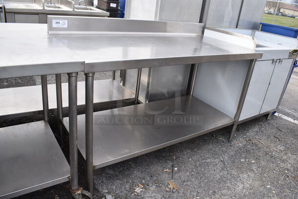 Stainless Steel Commercial Table w/ Back Splash and Under Shelf. 60x30x41 - Image 3 of 4
