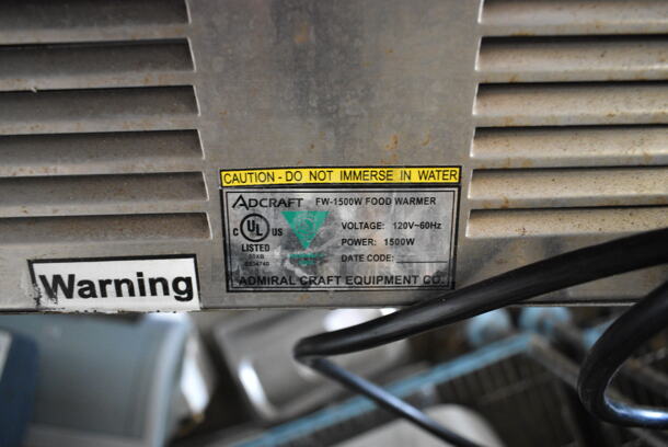 Adcraft FW-1500W Stainless Steel Commercial Countertop Food Warmer. 120 Volts, 1 Phase. Tested and Working! - Image 2 of 2