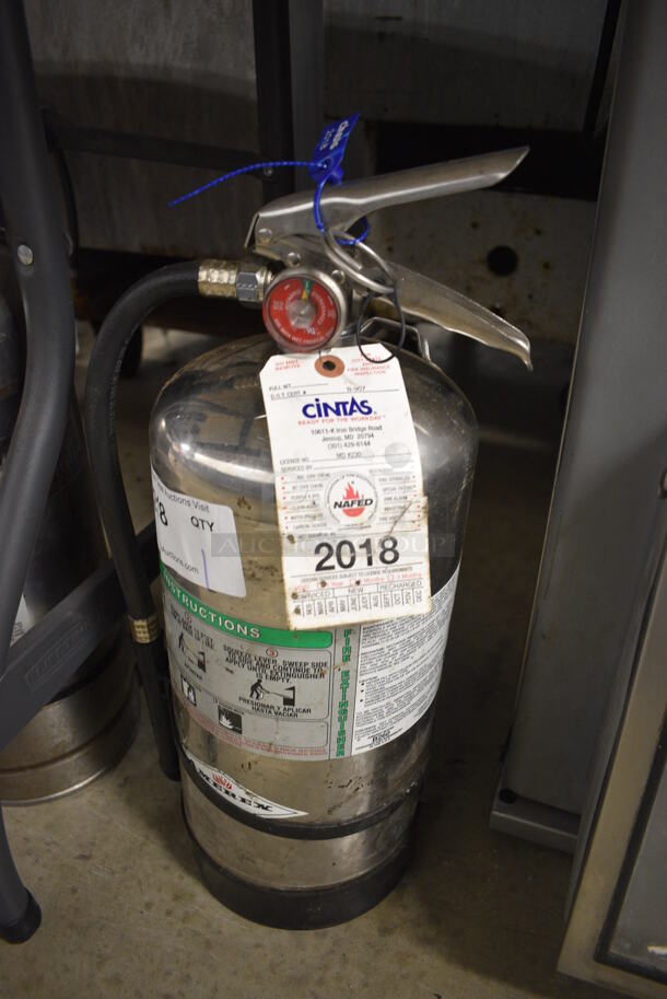 Amerex Wet Chemical Fire Extinguisher. 7.5x6.5x20 - Image 2 of 3