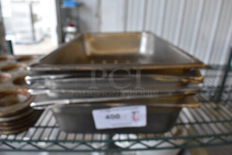 6 Stainless Steel Full Size Drop In Bins. 1/1x4. 6 Times Your Bid!