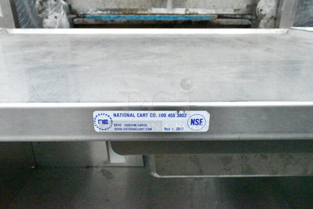 National Cart Co Stainless Steel Portable Table w/ Under Shelf and Drawer on Commercial Casters.  - Image 7 of 7