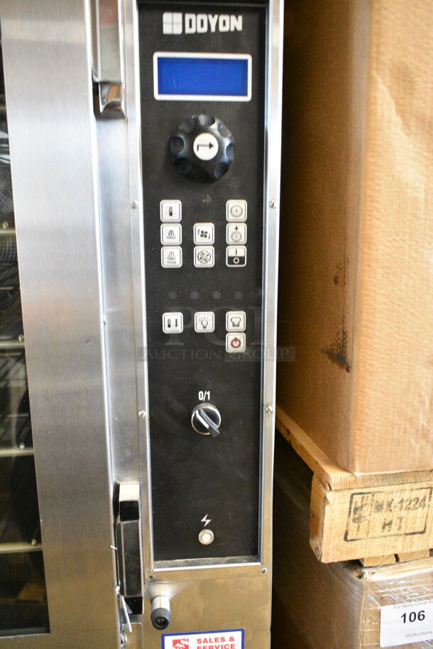 Doyon JAOP6G Stainless Steel Commercial Floor Style Natural Gas Powered Oven Proofer on Commercial Casters. 65,000 BTU.  - Image 6 of 8