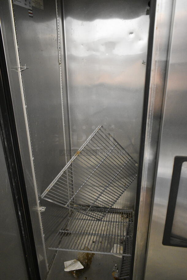 2017 True T-35 Stainless Steel Commercial 2 Door Reach In Cooler w/ Poly Coated Racks. 115 Volts, 1 Phase. Tested and Working! - Image 7 of 9