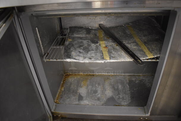 Continental SW60-24M Stainless Steel Commercial Sandwich Salad Prep Table Bain Marie Mega Top on Commercial Casters. 115 Volts, 1 Phase. 60x34x42.5. Tested and Powers On But Does Not Get Cold - Image 9 of 9