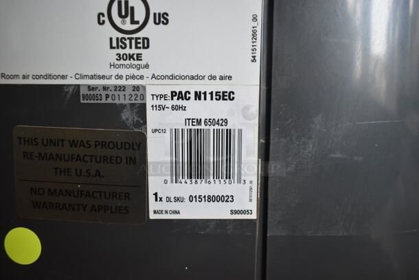 BRAND NEW SCRATCH AND DENT! Delonghi PAC N115EC 11,500 BTU Portable Air Conditioner 115 Volts, 1 Phase. Tested and Working! - Image 6 of 7
