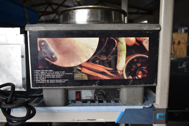 Vollrath HS1220 Stainless Steel Commercial Countertop Food Warmer w/ Adaptor Plate and 1 Drop In Bin. 120 Volts, 1 Phase. Tested and Does Not Power On - Image 5 of 6