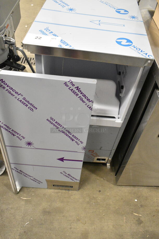 BRAND NEW SCRATCH AND DENT! 2024 Hoshizaki C-80BAJ-AD Stainless Steel Undercounter Cubelet Ice Machine - 80 lb. 115 Volts, 1 Phase.  - Image 5 of 9