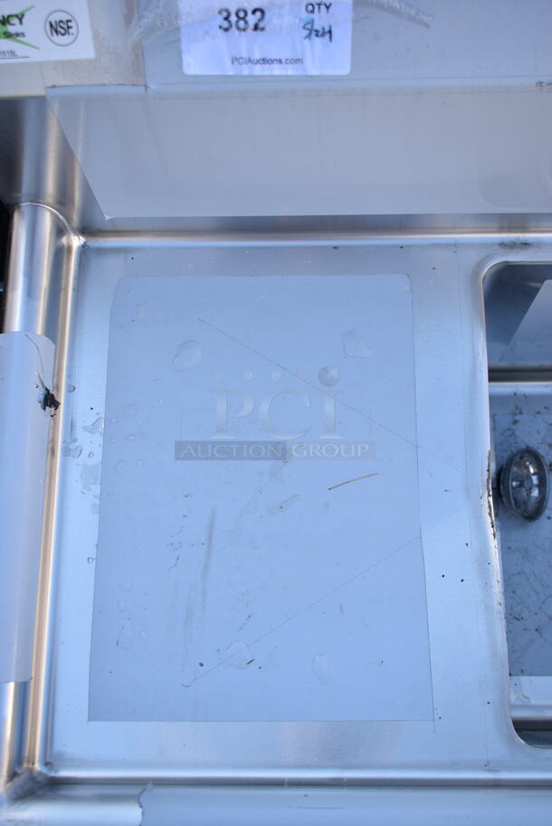 BRAND NEW SCRATCH AND DENT! Regency 600S3151515L Stainless Steel Commercial 3 Bay Sink w/ Left Side Drain Board. Bays 15x15. Drain Board 13.5x17 - Image 8 of 9