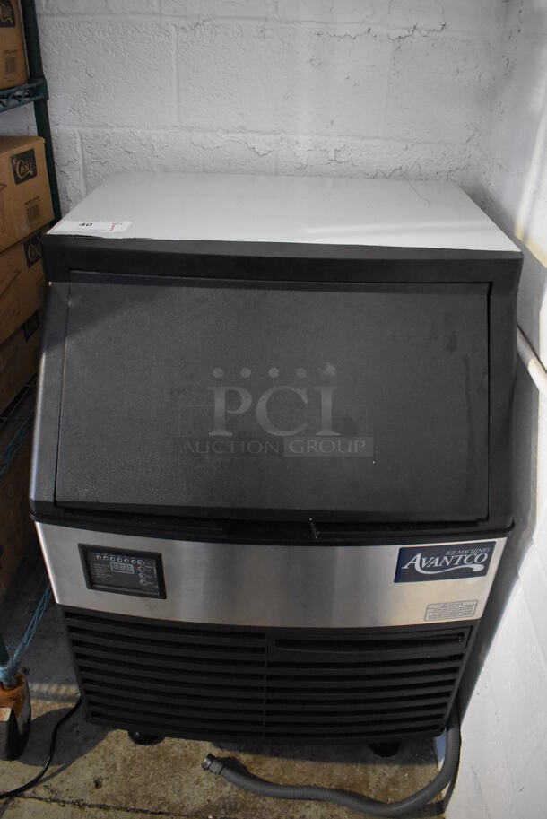 BRAND NEW! Avantco 194UCH210A Stainless Steel Commercial Self Contained Undercounter Ice Machine. 115 Volts, 1 Phase. 26x25x39