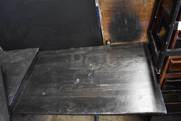 2 Black Wooden Dining Tables. 48x30x30. 2 Times Your Bid! - Image 5 of 5