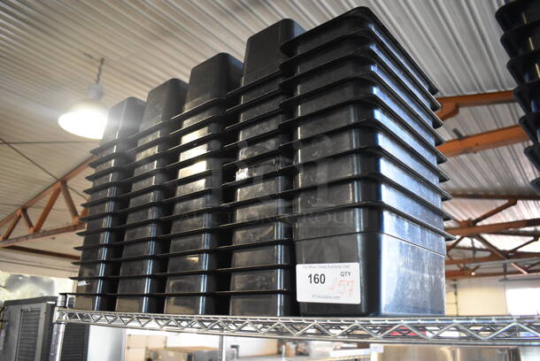 ALL ONE MONEY! Lot of 57 Cambro Black Poly 1/3 Size Drop In Bins. 1/3x6 - Image 3 of 3