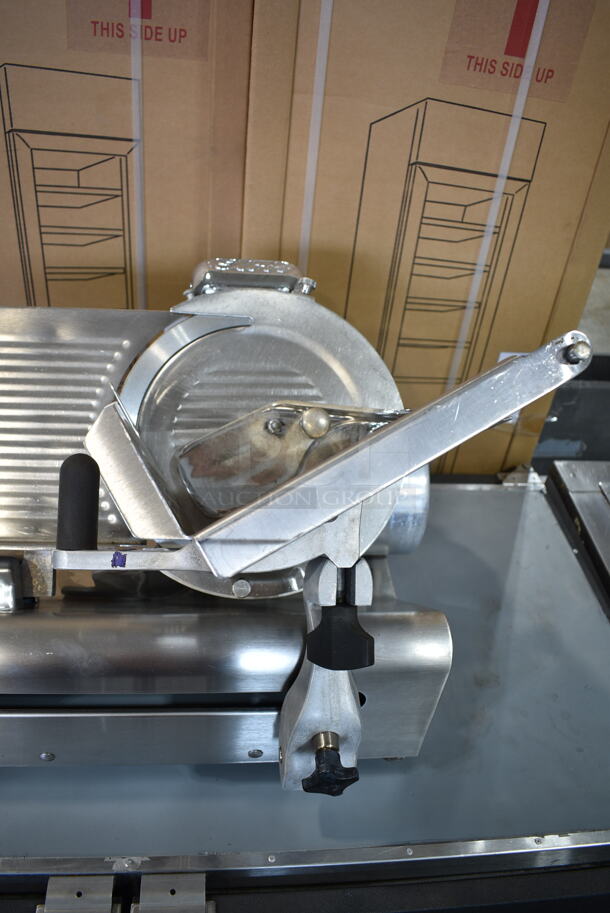 Stainless Steel Commercial Countertop Meat Slicer w/ Blade Sharpener. Tested and Working! - Image 4 of 6