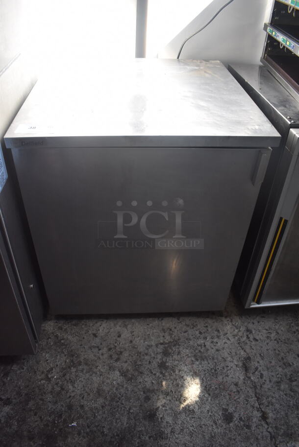Delfield 407-DHL-BK2 Commercial Stainless Steel Electric Undercounter Freezer With Steel Racks. 115V, 1 Phase. Tested and Working!