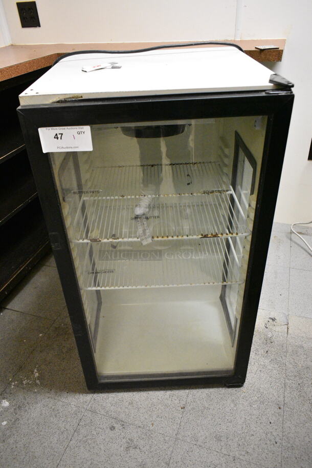 QBD DC7HG Metal Mini Cooler Merchandiser. 115 Volts, 1 Phase. This Unit Was In Working Condition When the Restaurant Closed. (kitchen entryway) - Image 1 of 5